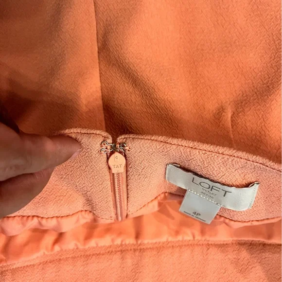 Loft Coral Petite Scalloped Skirt Size 4P - Picture 7 of 11